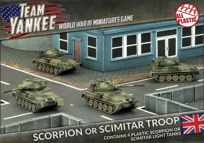 World War III: Team Yankee - Scorpion or Scimitar Troop (WWIII x4 Tanks Plastic) (TBBX03)