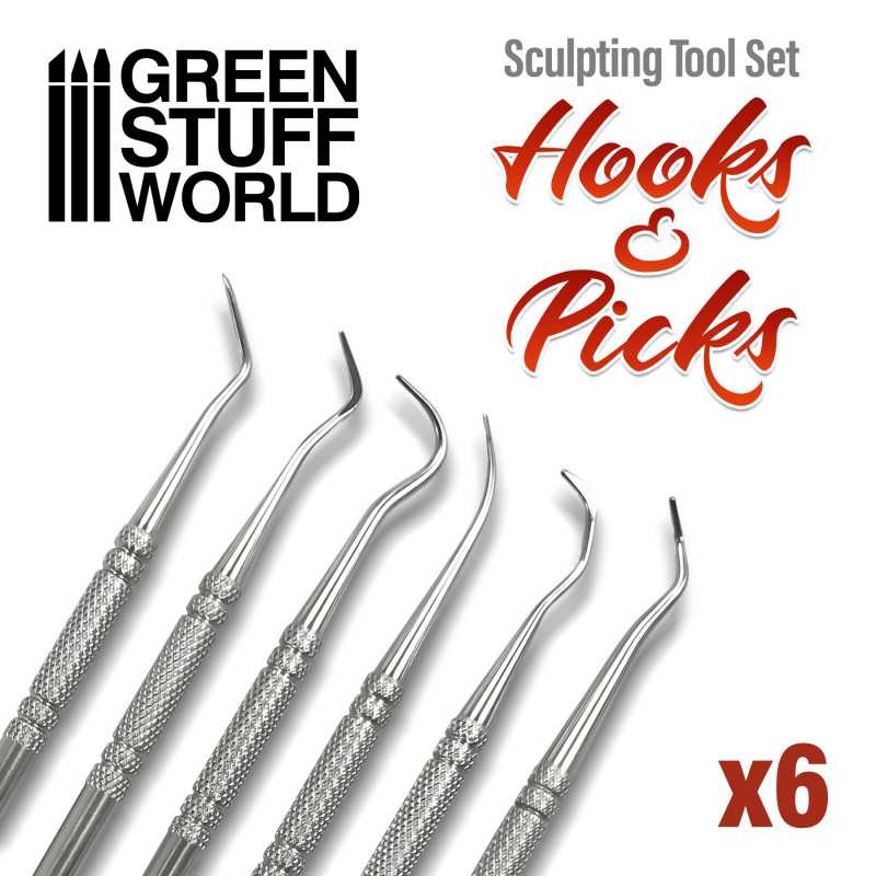 6x Hook and Pick tool Set (Green Stuff World)