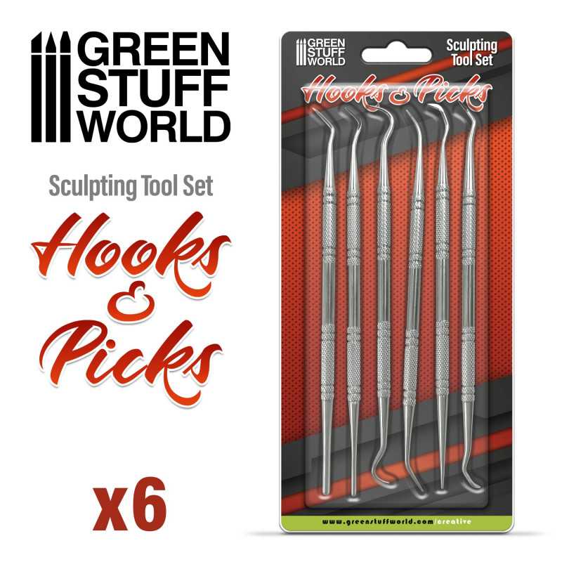 6x Hook and Pick tool Set (Green Stuff World)