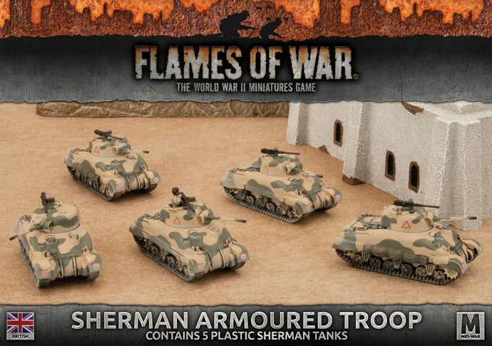 Flames of War: Sherman Armoured Troop (Plastic) (BBX42)