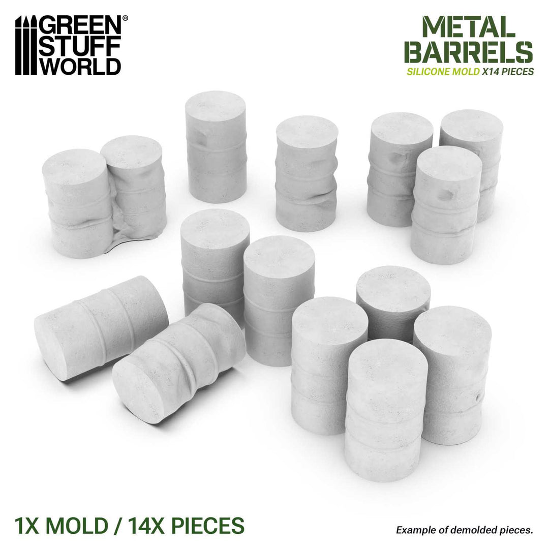 Silicone Molds - Metal Barrels 1:48 (Green Stuff World)