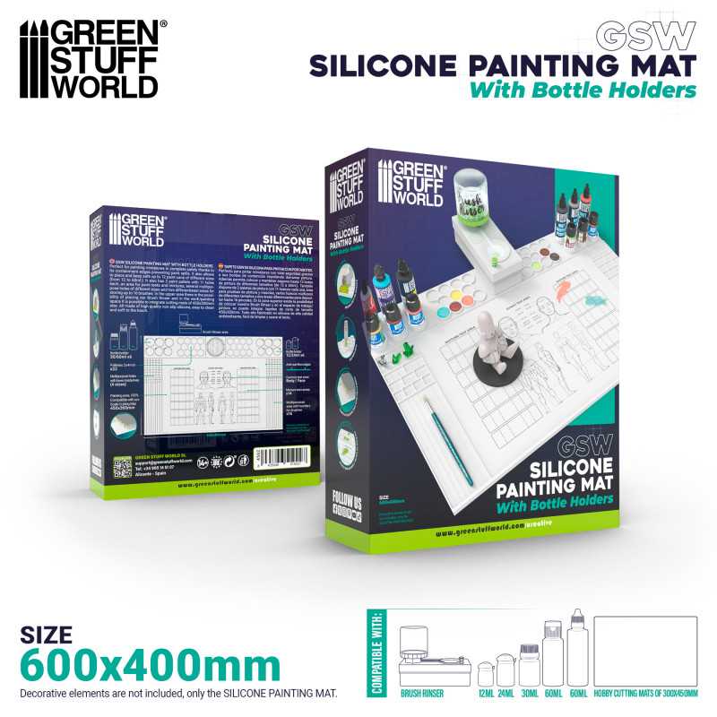 Silicone Painting Mat with Edges (Green Stuff World)