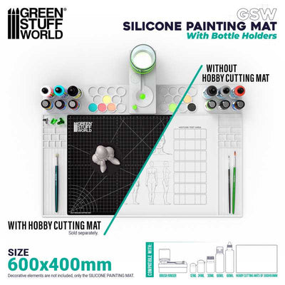 Silicone Painting Mat with Edges (Green Stuff World)