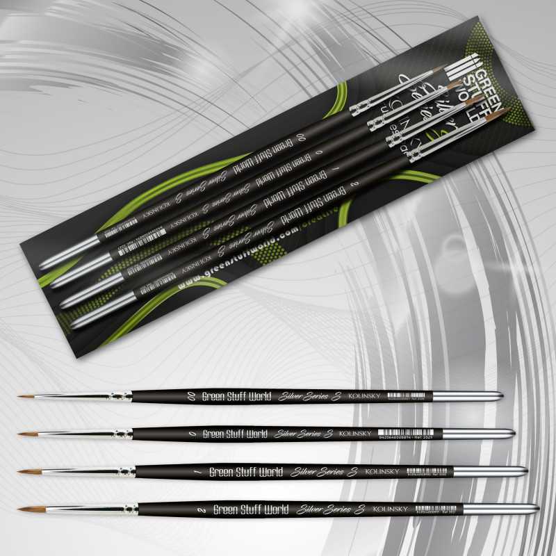 Brush SILVER SERIES (S) Paint brush set (Green Stuff World)