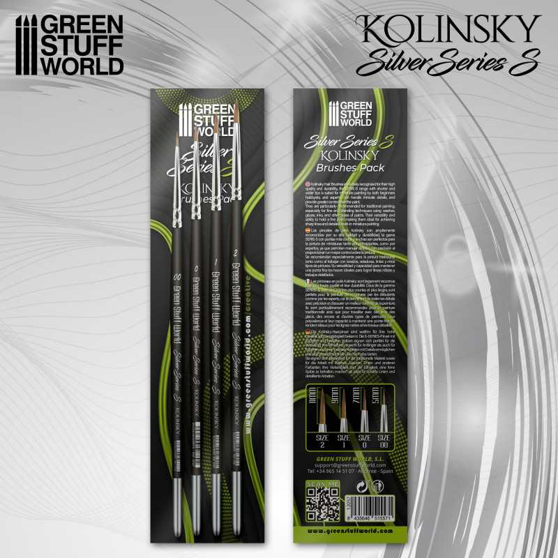 Brush SILVER SERIES (S) Paint brush set (Green Stuff World)