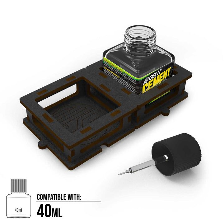 Square bottle Holder for Cement glue x2 (Green Stuff World)