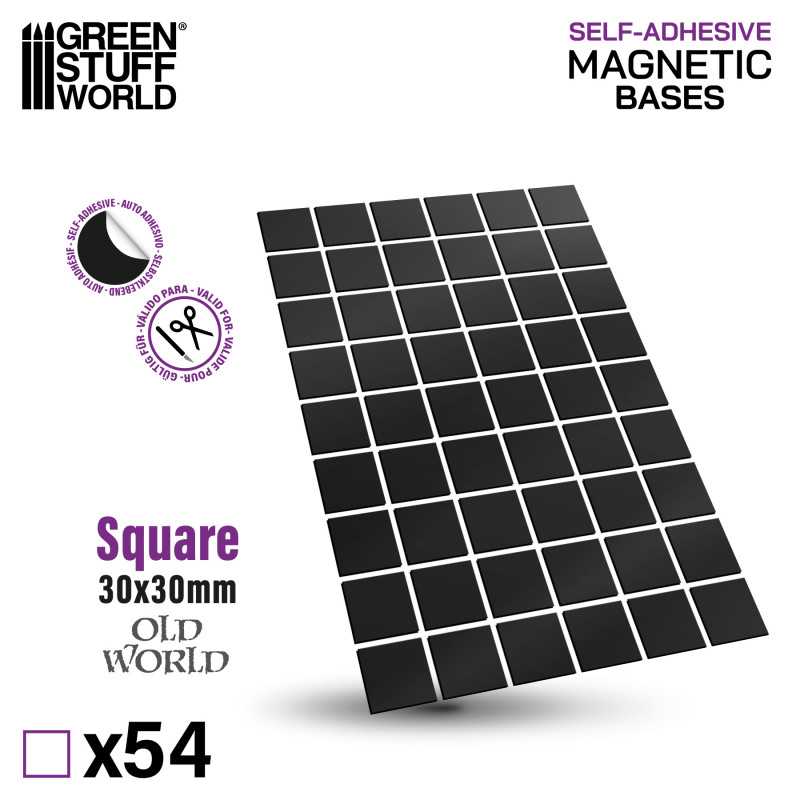 Square Magnetic Sheet SELF-ADHESIVE - 30x30mm (Green Stuff World)