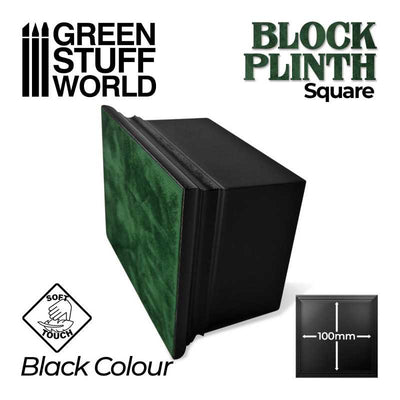 Square Top Display Plinth 10x10cm - Black (Green Stuff World)