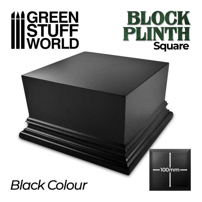 Square Top Display Plinth 10x10cm - Black (Green Stuff World)