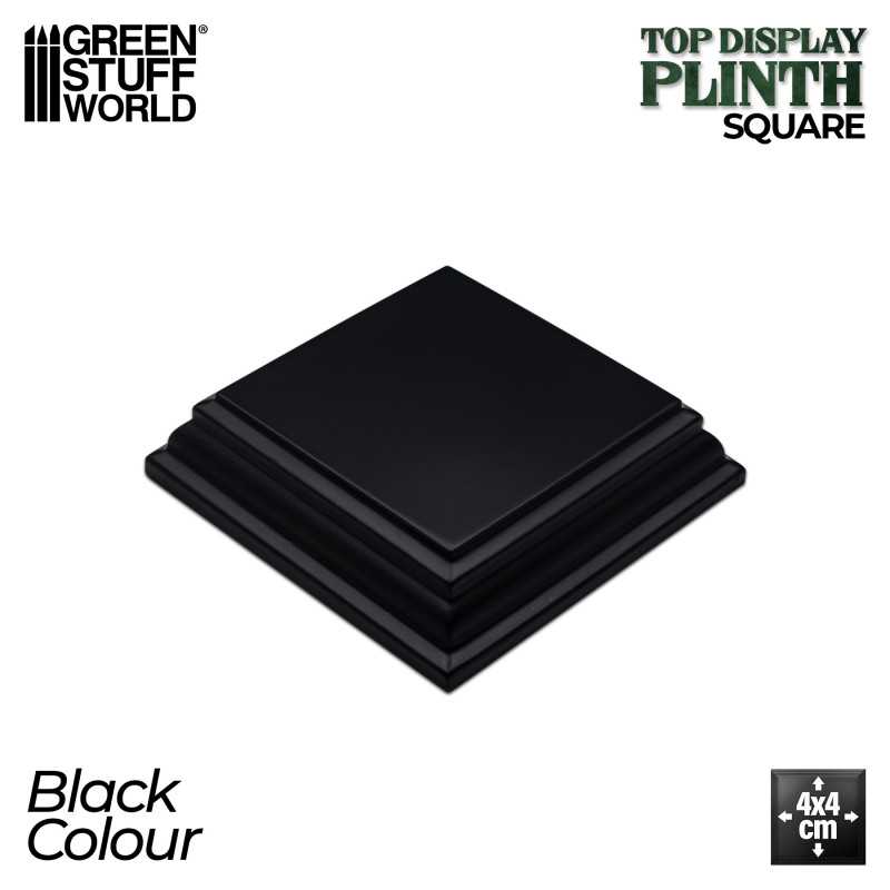 Square Wood display bases 4x4 cm - Black (Green Stuff World)