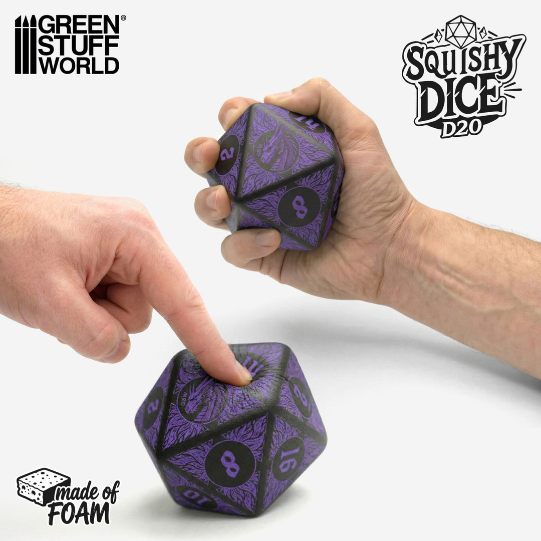 Squishy D20 Dice - DRAGON (Green Stuff World)