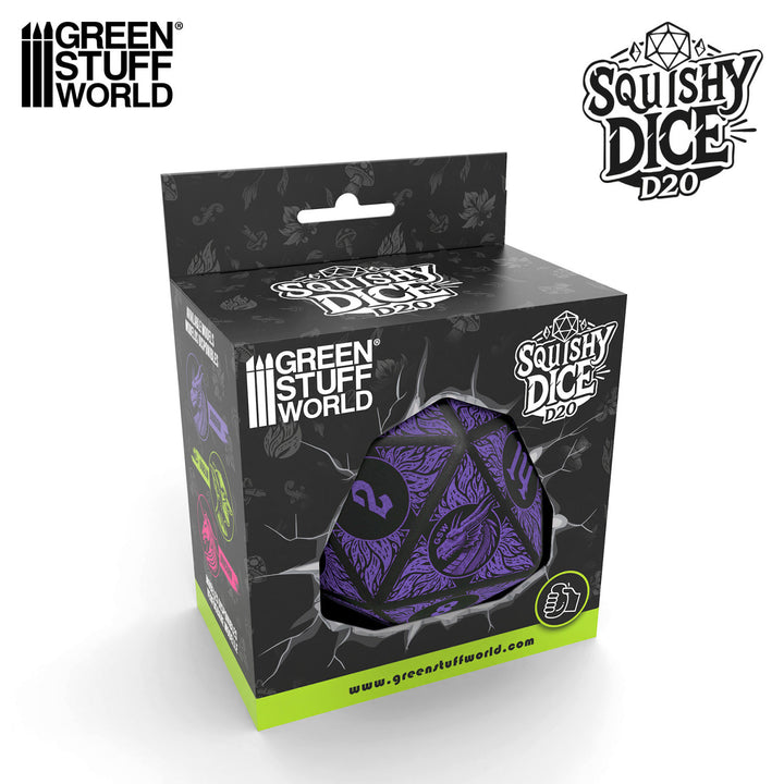 Squishy D20 Dice - DRAGON (Green Stuff World)