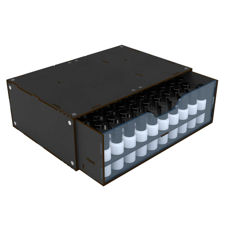 Stackable Hobby Paint Rack 17ml with magnets - Black (Green Stuff World)