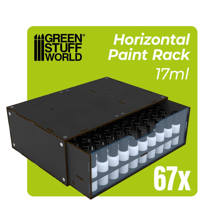 Stackable Hobby Paint Rack 17ml with magnets - Black (Green Stuff World)