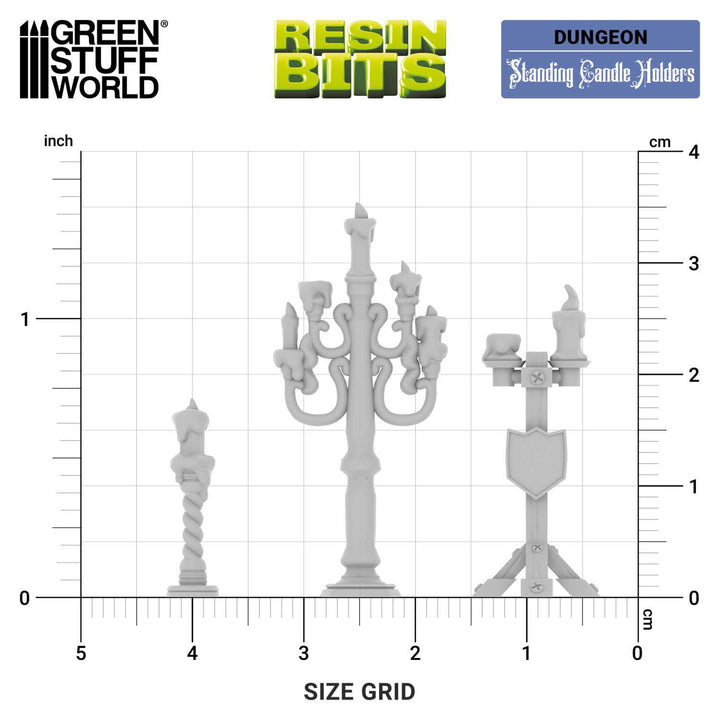 Standing Candle Holders 1:48 (Green Stuff World)