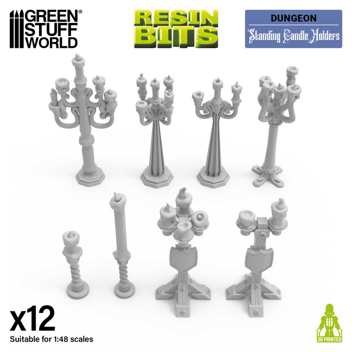 Standing Candle Holders 1:48 (Green Stuff World)