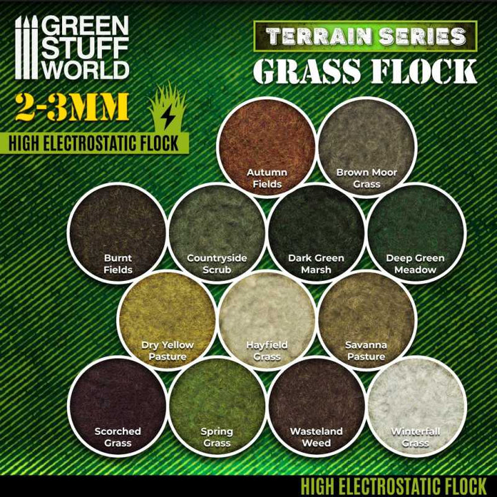 Static Grass Flock 2-3mm - Brown Moor Grass - 200 ml (Green Stuff World)