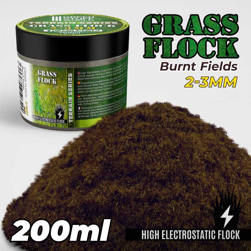 Static Grass Flock 2-3mm - BURNT FIELDS - 200 ml (Green Stuff World)