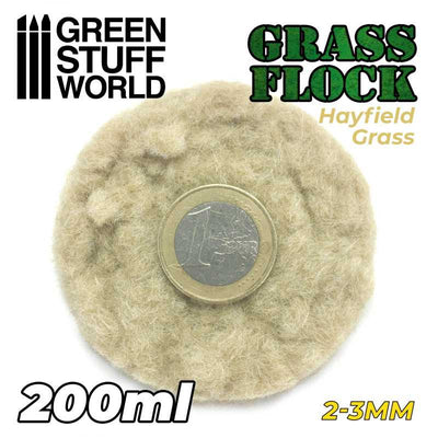 Static Grass Flock 2-3mm - HAYFIELD GRASS - 200 ml (Green Stuff World)