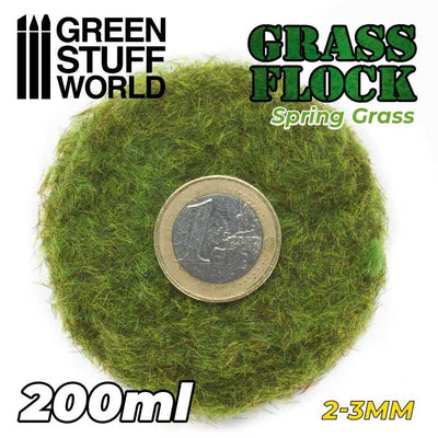 Static Grass Flock 2-3mm - SPRING GRASS - 200 ml (Green Stuff World)