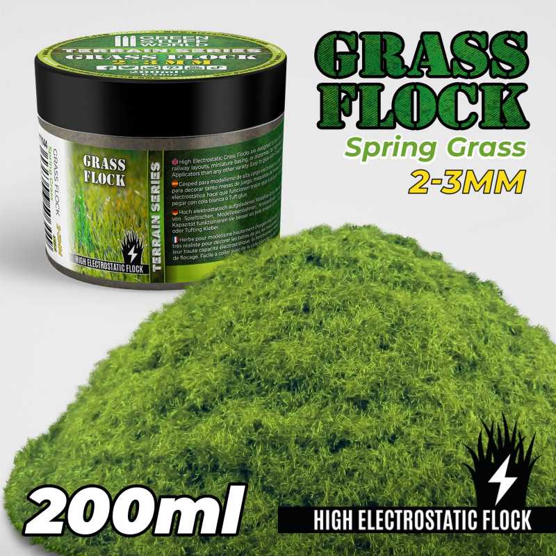 Static Grass Flock 2-3mm - SPRING GRASS - 200 ml (Green Stuff World)