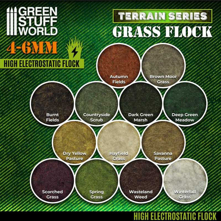 Static Grass Flock 4-6mm - Brown Moor Grass - 200 ml (Green Stuff World)