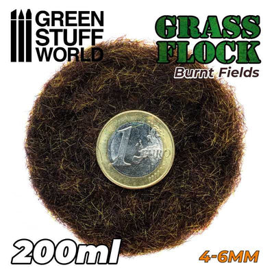 Static Grass Flock 4-6mm - BURNT FIELDS - 200 ml (Green Stuff World)