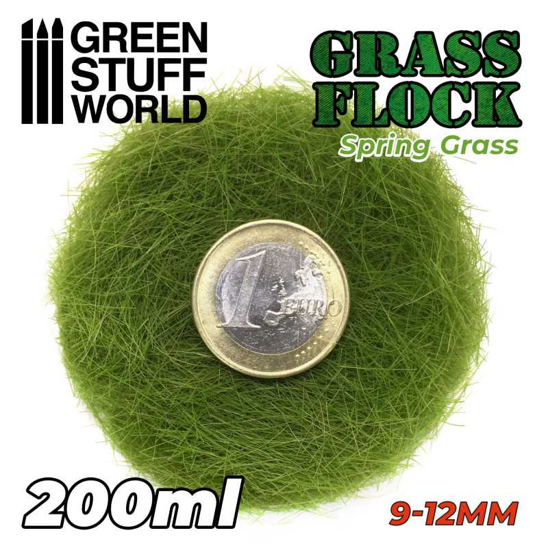 Static Grass Flock 9-12mm - SPRING GRASS - 200 ml (Green Stuff World)