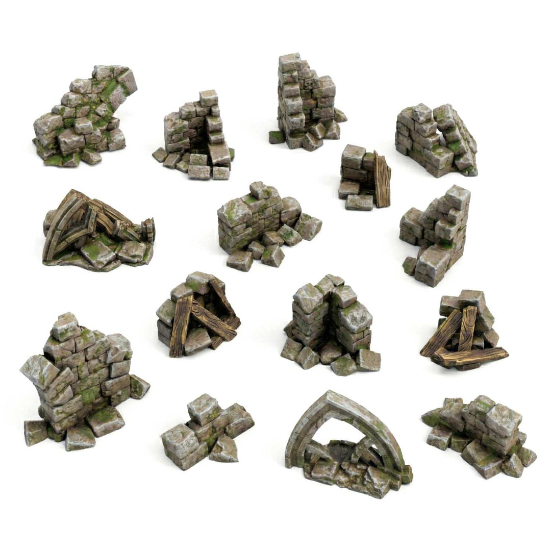 Stone wall ruins 1:48 (Green Stuff World)