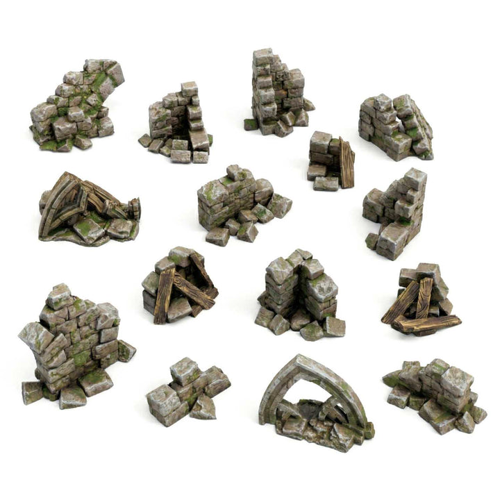 Stone wall ruins 1:48 (Green Stuff World)