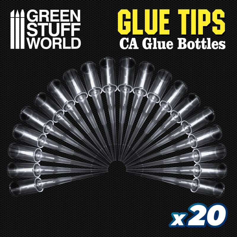 20x Precision tips for Super Glue Bottles (Green Stuff World)