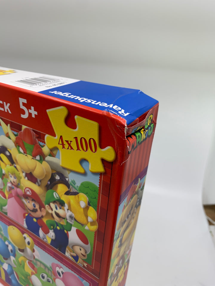 Super Mario Puzzle 4-Pack Time for Mario! (4x100 brikker) - Transportskadet