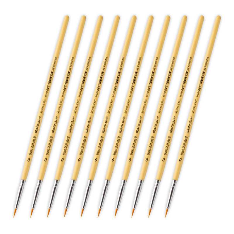 TABLETOP SERIES Synthetic Brush Set 0 (Pack of 10) (Green Stuff World)