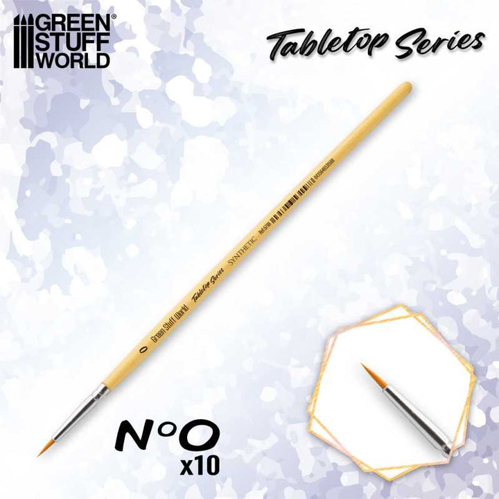 TABLETOP SERIES Synthetic Brush Set 0 (Pack of 10) (Green Stuff World)