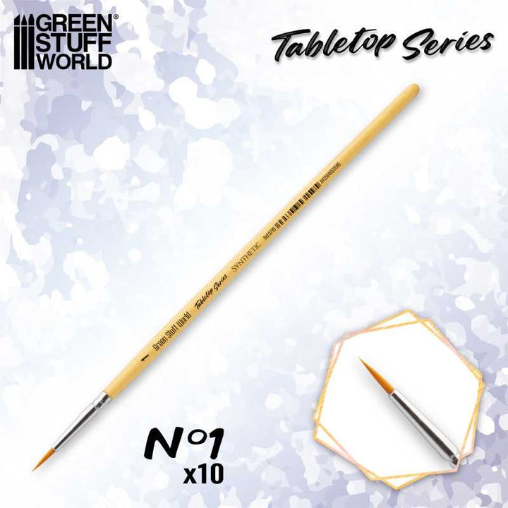 TABLETOP SERIES Synthetic Brush Set 1 (Pack of 10) (Green Stuff World)