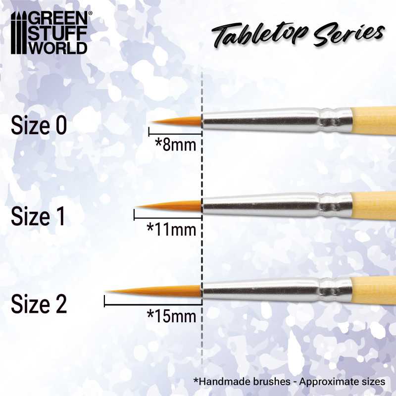 TABLETOP SERIES Synthetic Brush Set 2 (Pack of 10) (Green Stuff World)