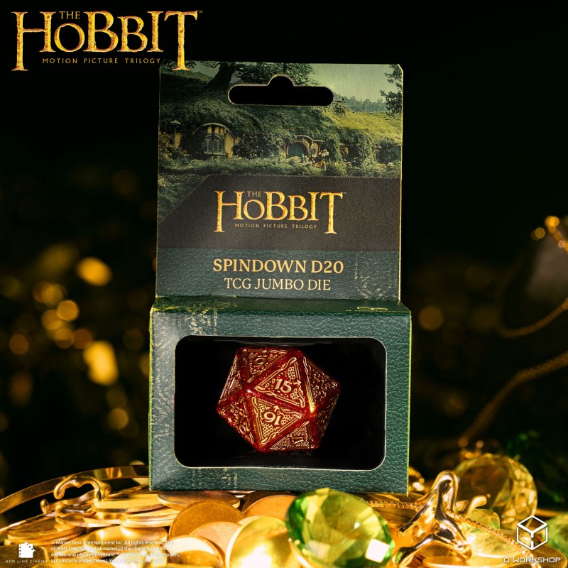 The Hobbit Spindown D20 - Ember TCG Jumbo Die (Q-Workshop) (HOB/190166/20LEV03)