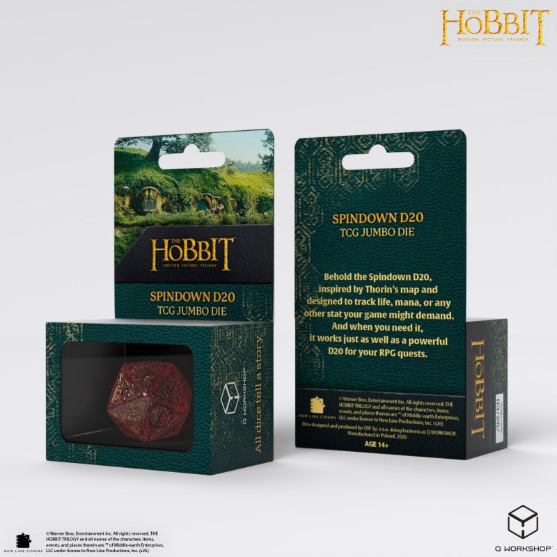 The Hobbit Spindown D20 - Ember TCG Jumbo Die (Q-Workshop) (HOB/190166/20LEV03)