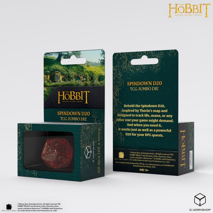 The Hobbit Spindown D20 - Ember TCG Jumbo Die (Q-Workshop) (HOB/190166/20LEV03)