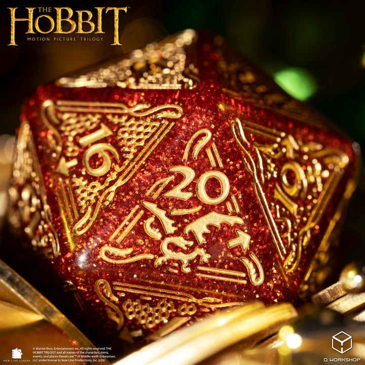 The Hobbit Spindown D20 - Ember TCG Jumbo Die (Q-Workshop) (HOB/190166/20LEV03)