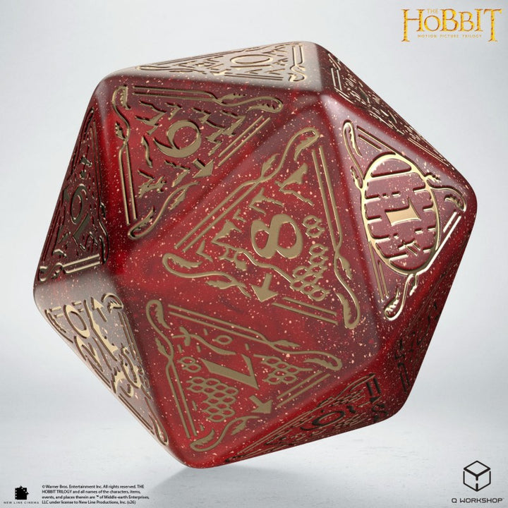 The Hobbit Spindown D20 - Ember TCG Jumbo Die (Q-Workshop) (HOB/190166/20LEV03)