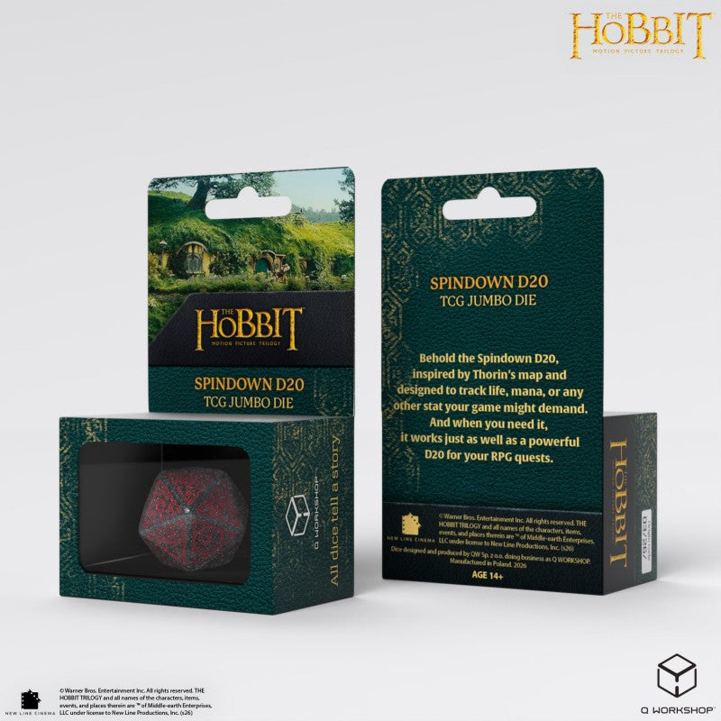 The Hobbit Spindown D20 - Lunaris TCG Jumbo Die (Q-Workshop) (HOB/190166/20LEV07)