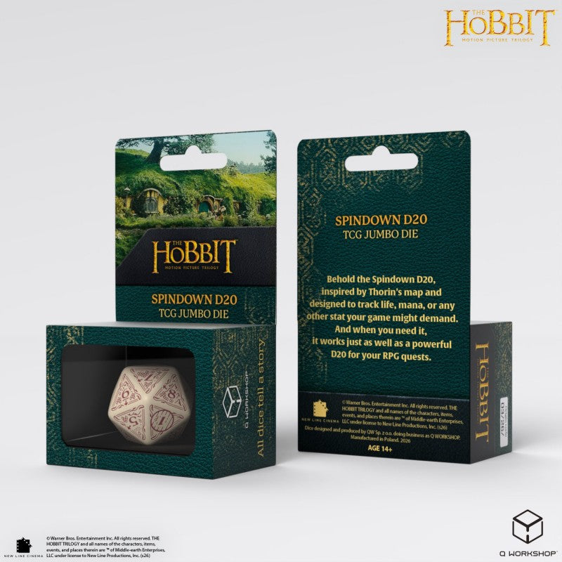 The Hobbit Spindown D20 - Terra TCG Jumbo Die (Q-Workshop) (HOB/190166/20LEV09)