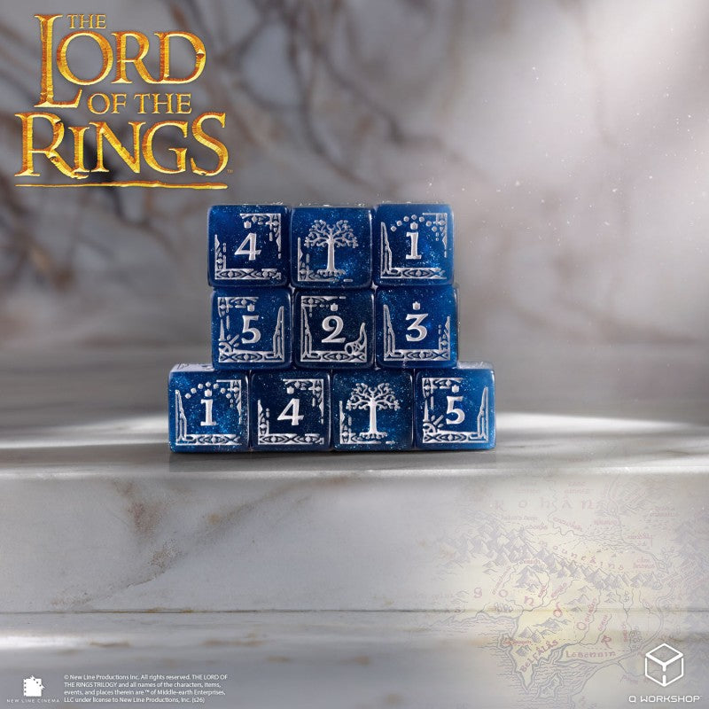 The Lord of the Rings: Gondor 10xD6 Dice Set (Q-Workshop) (LOTR/190166/GON/B)