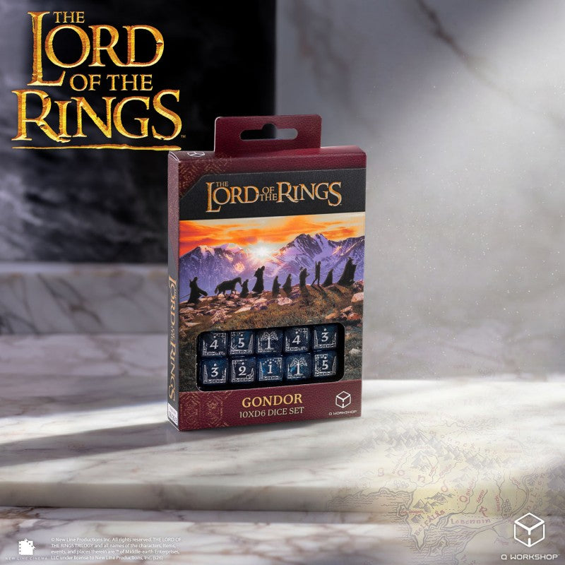 The Lord of the Rings: Gondor 10xD6 Dice Set (Q-Workshop) (LOTR/190166/GON/B)