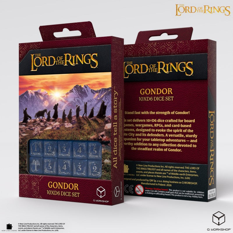 The Lord of the Rings: Gondor 10xD6 Dice Set (Q-Workshop) (LOTR/190166/GON/B)