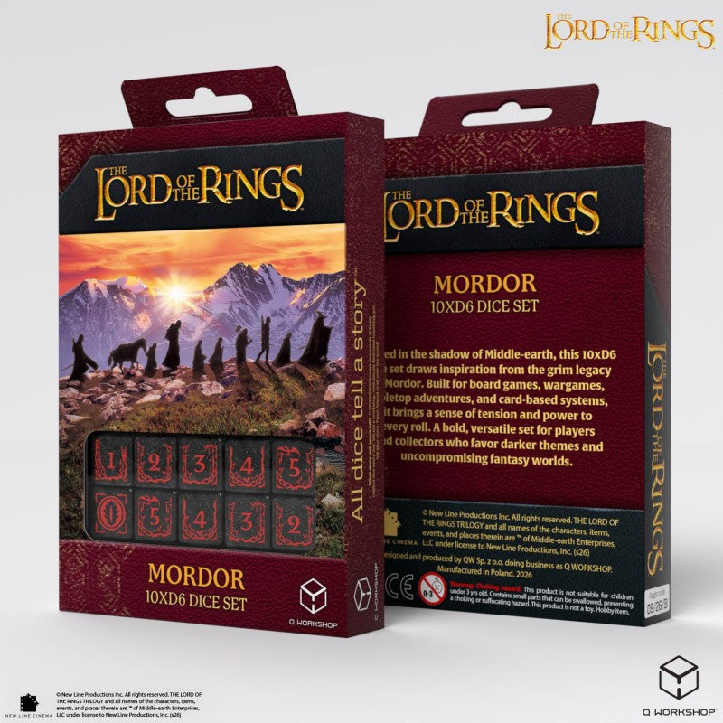The Lord of the Rings: Mordor 10xD6 Dice Set (Q-Workshop) (LOTR/190166/MOR/B)