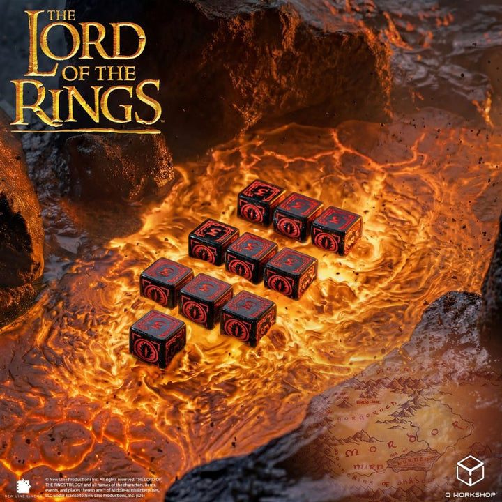 The Lord of the Rings: Mordor 10xD6 Dice Set (Q-Workshop) (LOTR/190166/MOR/B)