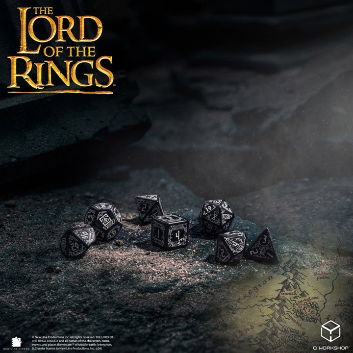The Lord of the Rings: Moria - Glow in the dark Dice Set (Q-Workshop) (LOTR/190166/MOA/A)