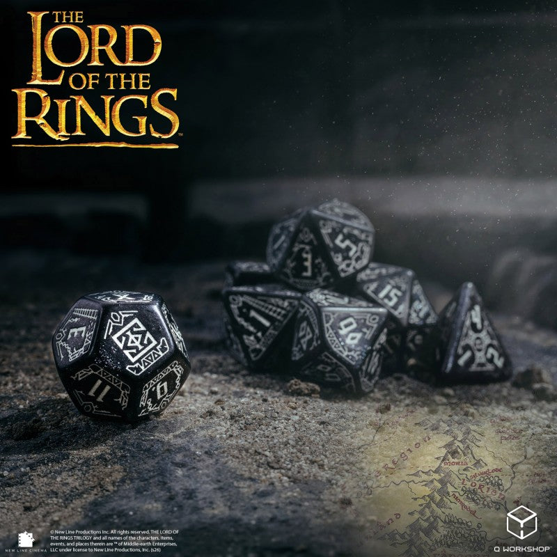 The Lord of the Rings: Moria - Glow in the dark Dice Set (Q-Workshop) (LOTR/190166/MOA/A)